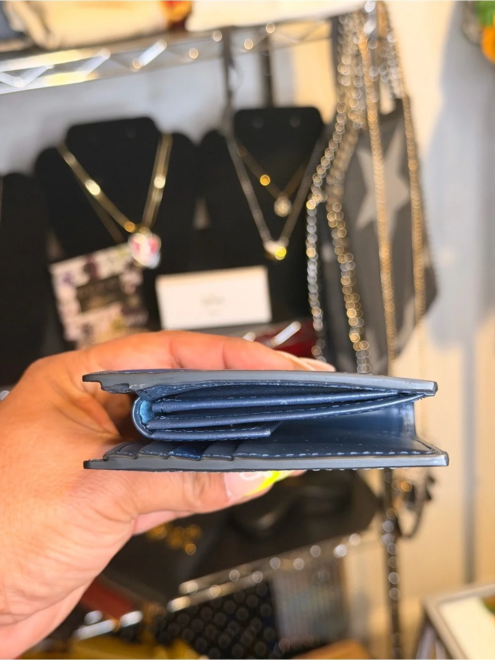 Lanvin en Bleu Two-Tone Blue Leather Bifold Men’s Wallet